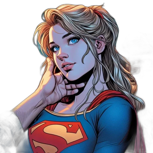 face, comic book art, concept art, cartoon transparent PNG cut-out
