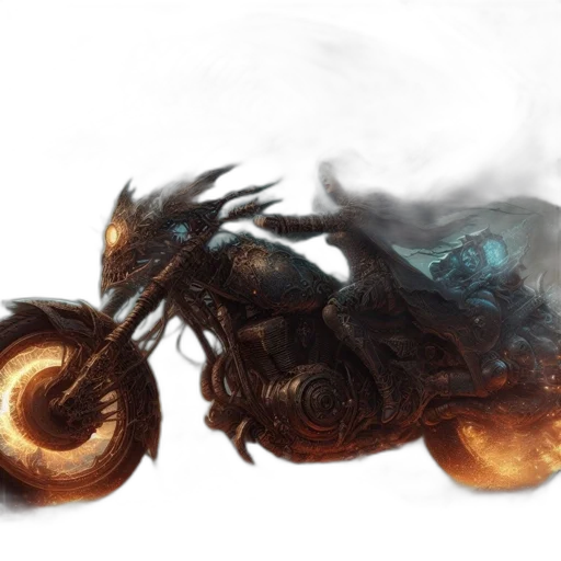 dragon, hair, creature, weapon transparent PNG cut-out