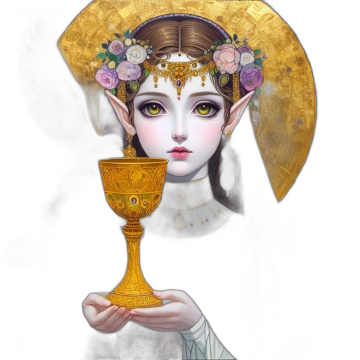 crown, jewelry, staff, fantasy art transparent PNG cut-out