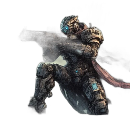 robot, weapon, sword, concept art transparent PNG cut-out