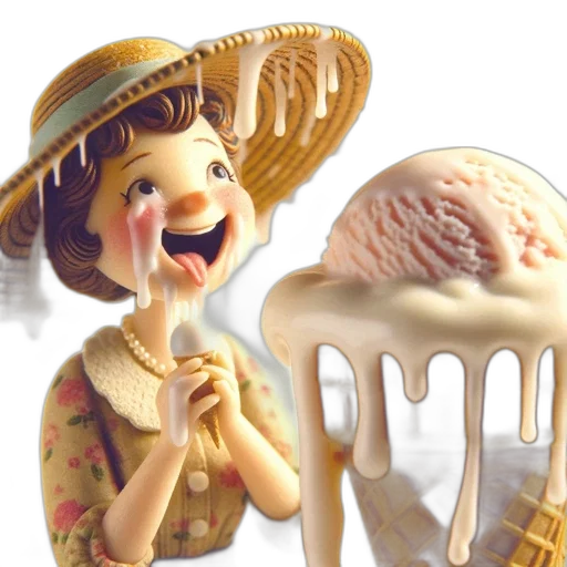 food, hat, face, 3d render transparent PNG cut-out