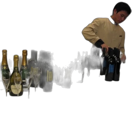 bottle, staff, robot, jacket transparent PNG cut-out