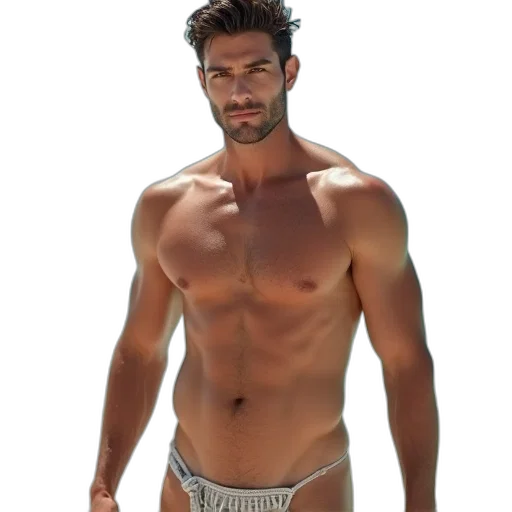 staff, photorealistic, shirtless, simon transparent PNG cut-out