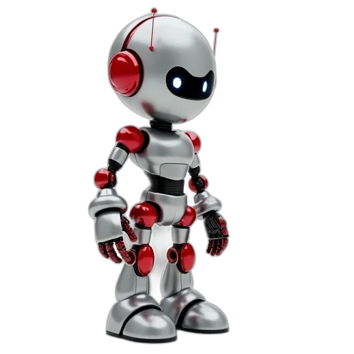 robot, 3d render, concept art, cartoon transparent PNG cut-out