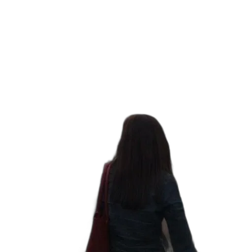 dress, jacket, staff, hair transparent PNG cut-out