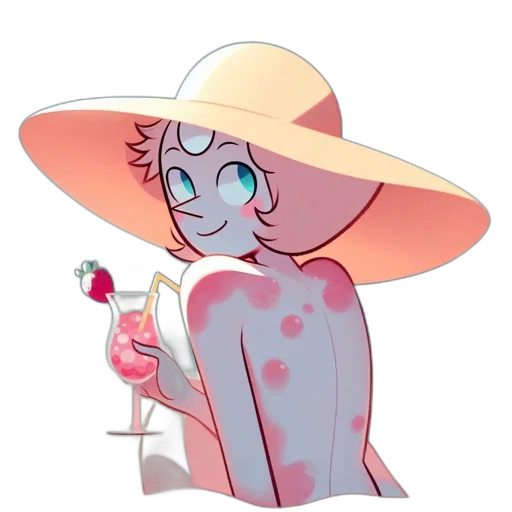 hat, staff, dress, creature transparent PNG cut-out