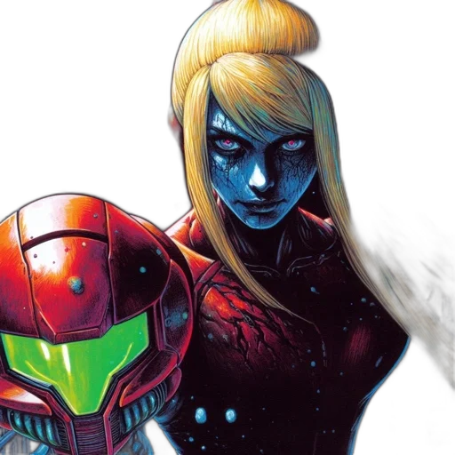 robot, comic book art, concept art, red transparent PNG cut-out