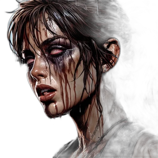 face, comic book art, photorealistic, concept art transparent PNG cut-out