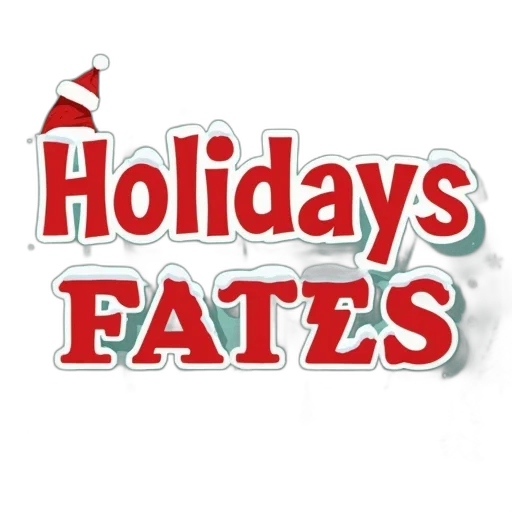 holidays, fun, bold, typeface transparent PNG cut-out