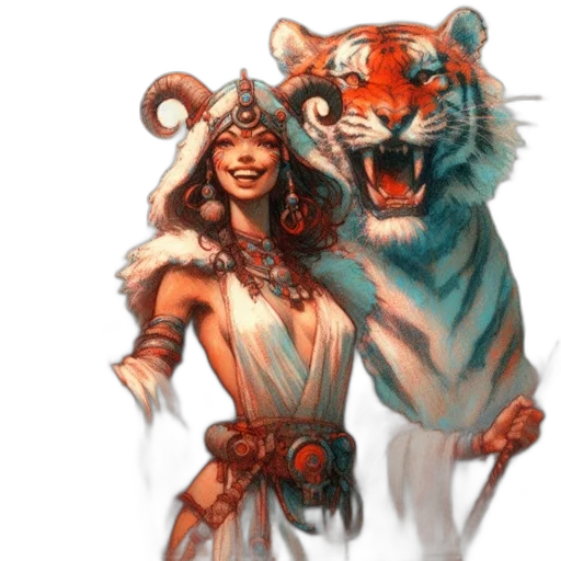 animal, fantasy art, concept art, comic book art transparent PNG cut-out