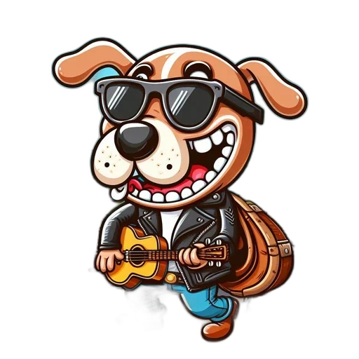 jacket, cartoon, anthropomorphic, dog transparent PNG cut-out