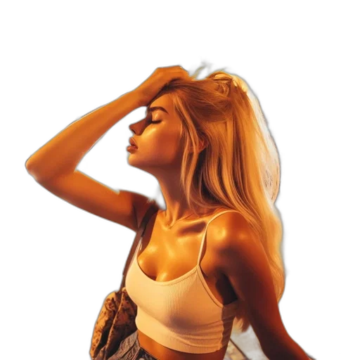 hair, dress, face, mask transparent PNG cut-out