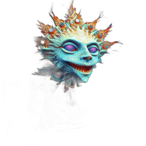 mask, face, creature, crown transparent PNG cut-out