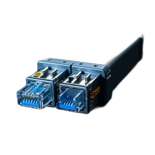 3d render, cat6, cat5, optical transparent PNG cut-out