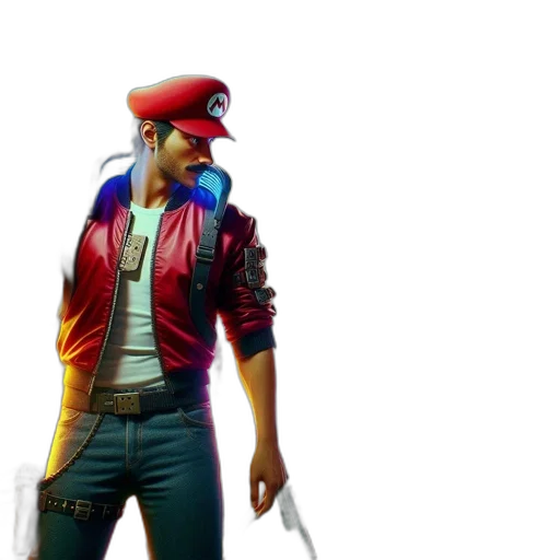 jacket, weapon, hat, concept art transparent PNG cut-out