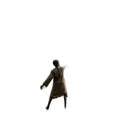 jacket, staff, umbrella, robot transparent PNG cut-out