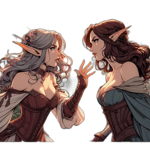 concept art, fantasy art, watercolor, pixel art transparent PNG cut-out