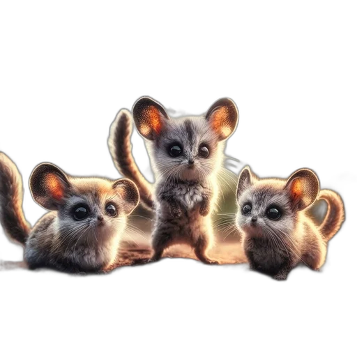 animal, staff, 3d render, photorealistic transparent PNG cut-out