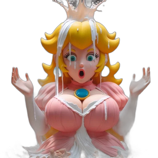 crown, dress, 3d render, concept art transparent PNG cut-out