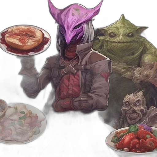 food, mask, concept art, fantasy art transparent PNG cut-out