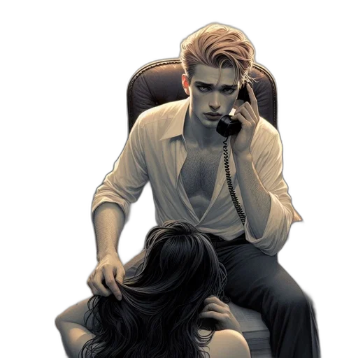 hair, staff, comic book art, concept art transparent PNG cut-out