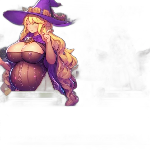 dress, hat, staff, pixel art transparent PNG cut-out