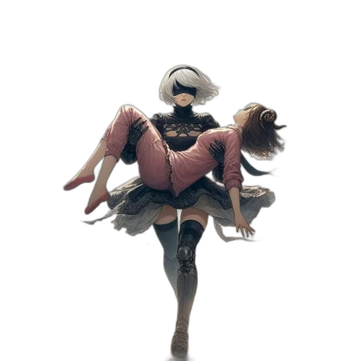 robot, jacket, creature, weapon transparent PNG cut-out