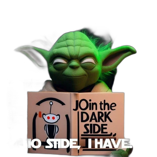 3d render, yoda, stands, before transparent PNG cut-out