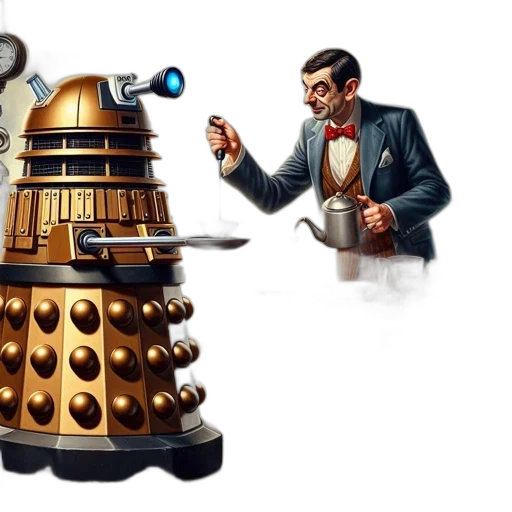 robot, concept art, comic book art, 3d render transparent PNG cut-out