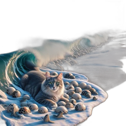 creature, animal, hair, photorealistic transparent PNG cut-out