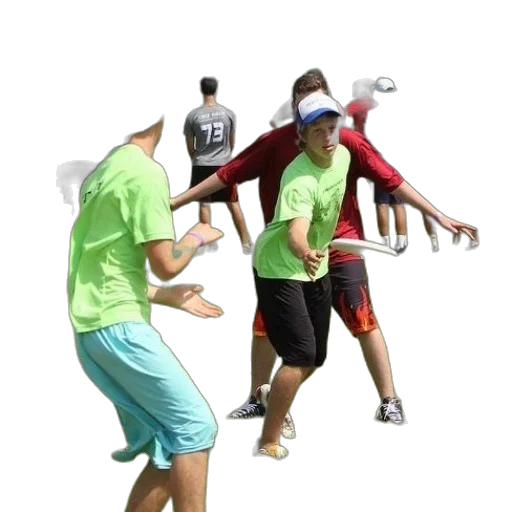 3d render, group, people, playing transparent PNG cut-out