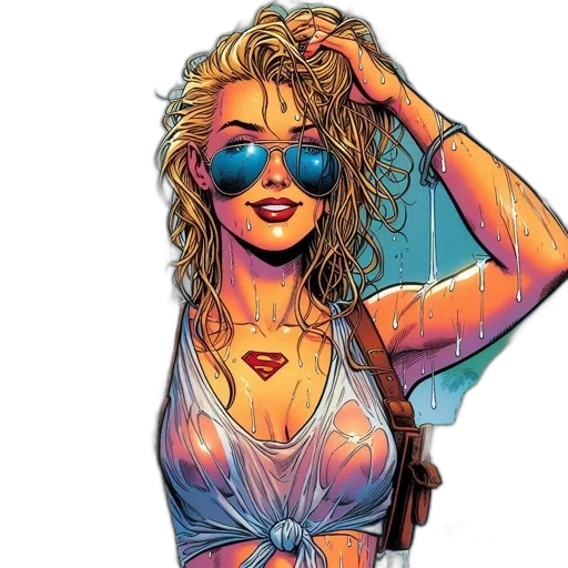comic book art, cyberpunk, cartoon, concept art transparent PNG cut-out