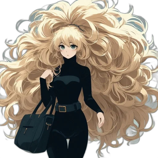 hair, dress, anime, cartoon transparent PNG cut-out