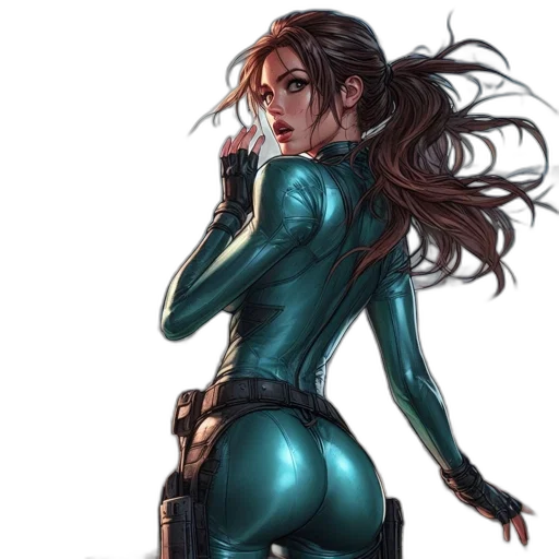 comic book art, cyberpunk, concept art, fantasy art transparent PNG cut-out