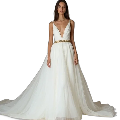 dress, model, wearing, white transparent PNG cut-out