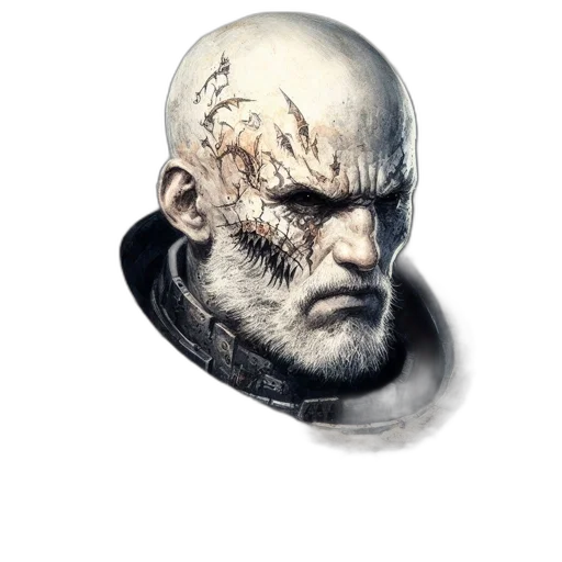 face, mask, creature, staff transparent PNG cut-out