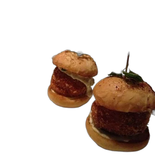 food, three, small, burgers transparent PNG cut-out
