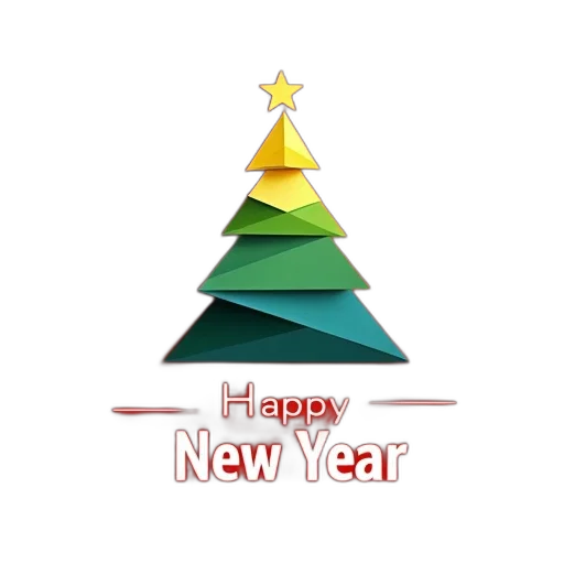 stylized, christmas, tree, geometric transparent PNG cut-out