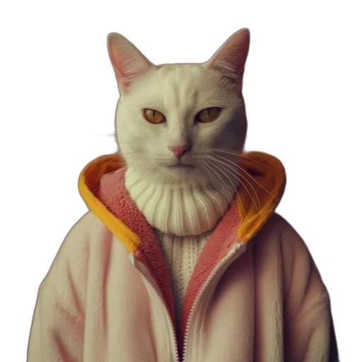 jacket, animal, face, creature transparent PNG cut-out