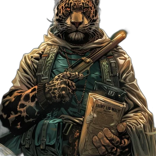 animal, staff, comic book art, concept art transparent PNG cut-out