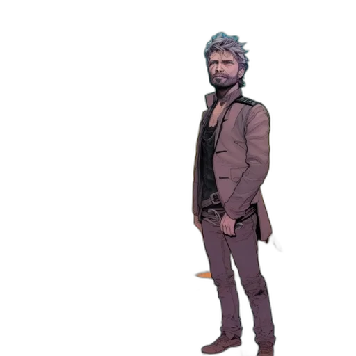jacket, staff, face, animal transparent PNG cut-out