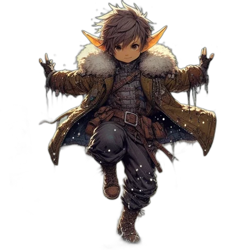 jacket, staff, dragon, weapon transparent PNG cut-out