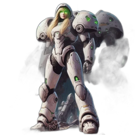 robot, concept art, fantasy art, 3d render transparent PNG cut-out