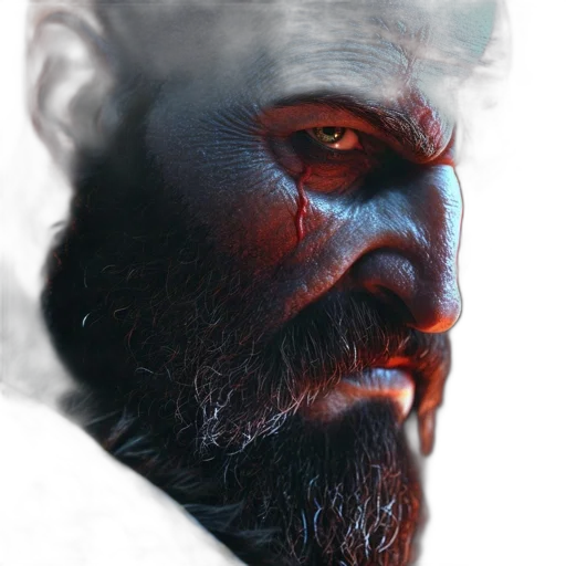 face, mask, concept art, photorealistic transparent PNG cut-out
