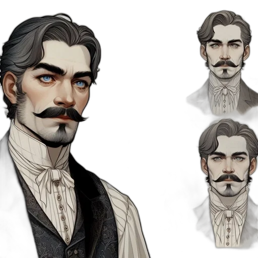 face, concept art, fantasy art, comic book art transparent PNG cut-out