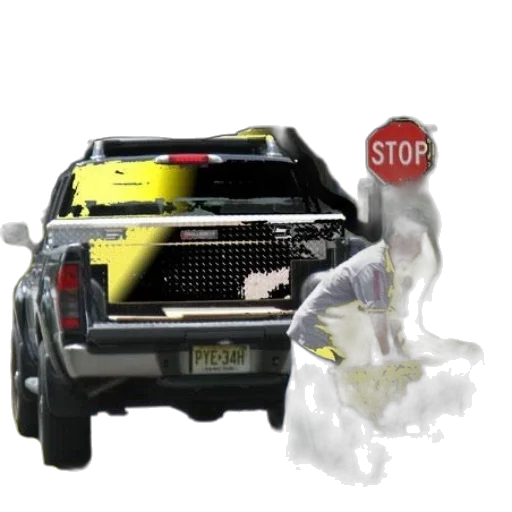 car, robot, weapon, 3d render transparent PNG cut-out