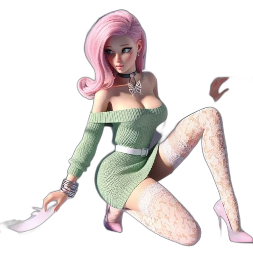 dress, concept art, 3d render, fantasy art transparent PNG cut-out