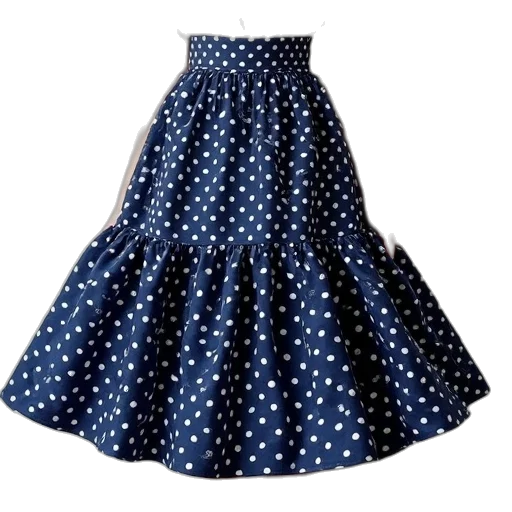 dress, navy, white, polka transparent PNG cut-out
