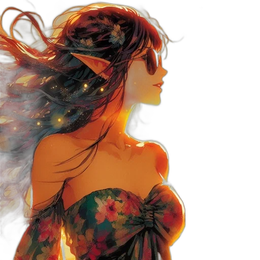 dress, comic book art, fantasy art, concept art transparent PNG cut-out