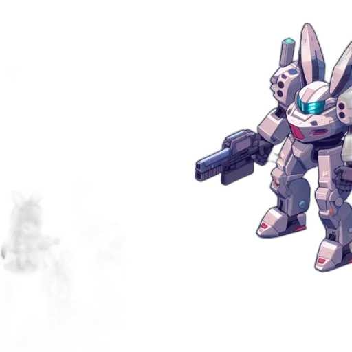 weapon, robot, pixel art, concept art transparent PNG cut-out